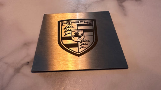 Custom stainless steel or slate coaster - Any design, custom artwork PAIR (x2 coasters)