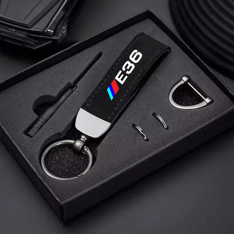 Luxury Alcantara BMW Keyring