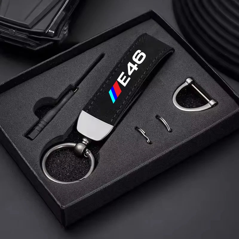 Luxury Alcantara BMW Keyring